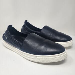 AGL Suzie Slip-on Sneaker Women EU39.5/US9.5 Black Leather Elastic Heel Comfort